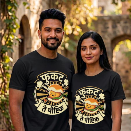 Unisex Regular Cotton T-Shirt – “Fukat Te Paushtik” | “फुकट ते पौष्टिक”